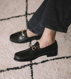 Morgan Loafers - Black Faux Leather